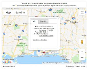 Xtreme Locator dealer locator - store locator sample results